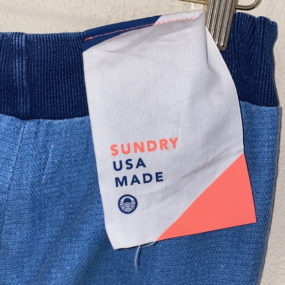 Sundry Pants Blue Drawstring Stripes - Picture 4 of 7